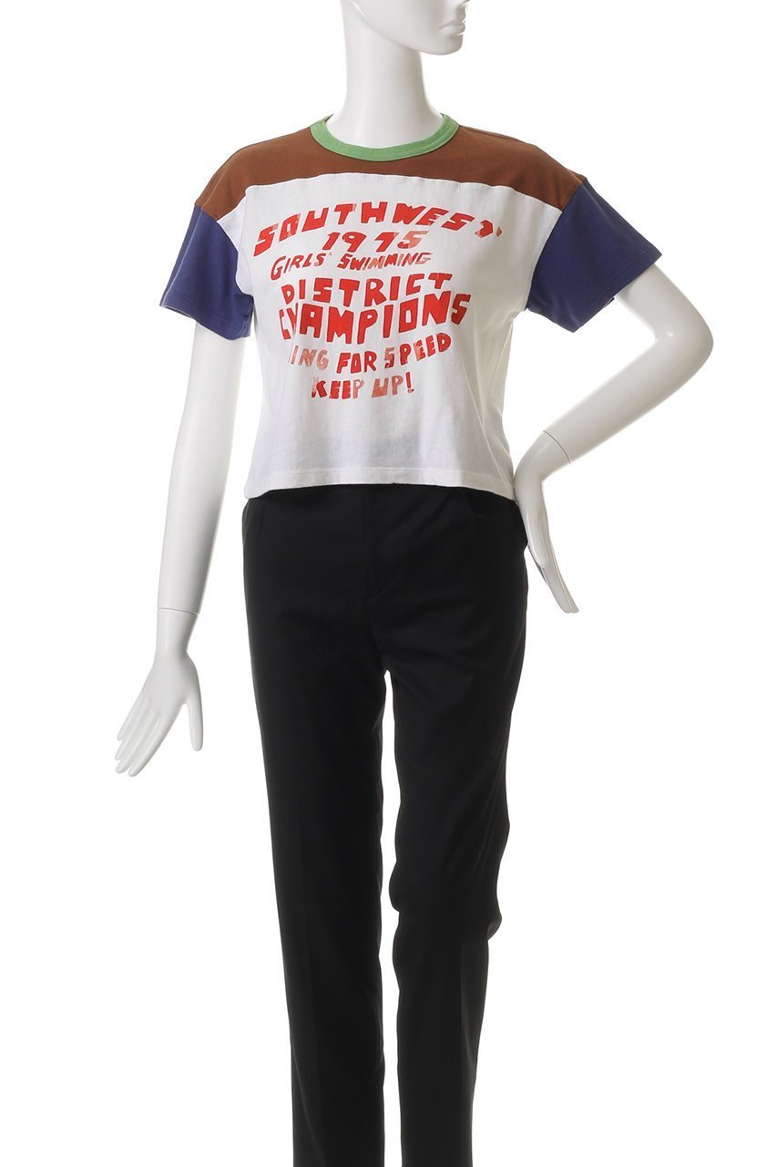 【マザー/MOTHER】のGIRL S SWIMMING クロップド プリントTシャツ(GSW) 人気、トレンドファッション・服の通販 founy(ファニー) 　クロップド　Cropped　コンパクト　Compact　ショート　Short　スリーブ　Sleeve　プリント　Print　ワイド　Wide　other-2|ID: prp329100004456419 ipo3291000000031250592