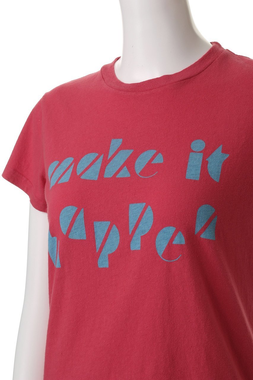 【マザー/MOTHER】のMAKE IT HAPPEN プリントTシャツ(MKT) 人気、トレンドファッション・服の通販 founy(ファニー) 　ファッション　Fashion　レディースファッション　WOMEN　トップス・カットソー　Tops/Tshirt　シャツ/ブラウス　Shirts/Blouses　ロング / Tシャツ　T-Shirts　カットソー　Cut and Sewn　コンパクト　Compact　ショート　Short　スリーブ　Sleeve　プリント　Print　再入荷　Restock/Back In Stock/Re Arrival　other-5|ID: prp329100004456421 ipo3291000000031324155