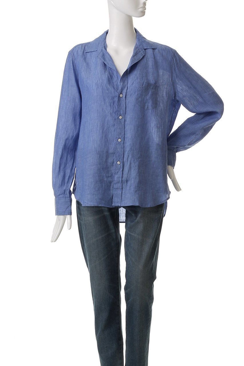 【フランク&アイリーン/Frank&Eileen】のEILEEN イタリアンリネン ダークブルーシャツ 人気、トレンドファッション・服の通販 founy(ファニー) 　ファッション　Fashion　レディースファッション　WOMEN　トップス・カットソー　Tops/Tshirt　シャツ/ブラウス　Shirts/Blouses　スリーブ　Sleeve　リネン　Linen　ロング　Long　夏　Summer　定番　Standard　other-2|ID: prp329100004456422 ipo3291000000031250614