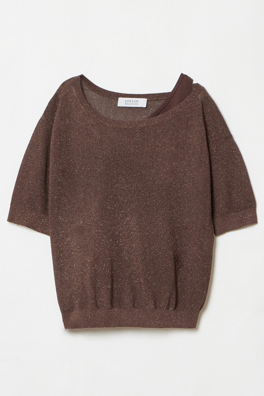 【アルアバイル/allureville】の【LOULOU WILLOUGHBY】ワンショルダーアンサンブル インテリア・キッズ・メンズ・レディースファッション・服の通販 founy(ファニー) 　ファッション　Fashion　レディースファッション　Fashion for Women　トップス・カットソー　Cut & Sew Tops　ニット　Knit Tops & Sweaters　アンサンブルニット　Knit Ensembles & Twin Sets　カジュアルプルオーバー・ニットトップス　Pullovers & Knit Tops / Casual Pullovers　アシンメトリー　Asymmetrical Style　アンサンブル　Ensemble Set　インナー　Innerwear　ショート　Short, Short Length　バランス　Balance, Style Balance　フィット　Fit, Slim Fit　再入荷　Restock / Back in Stock　ブラウン|ID: prp329100004456429 ipo3291000000035066245