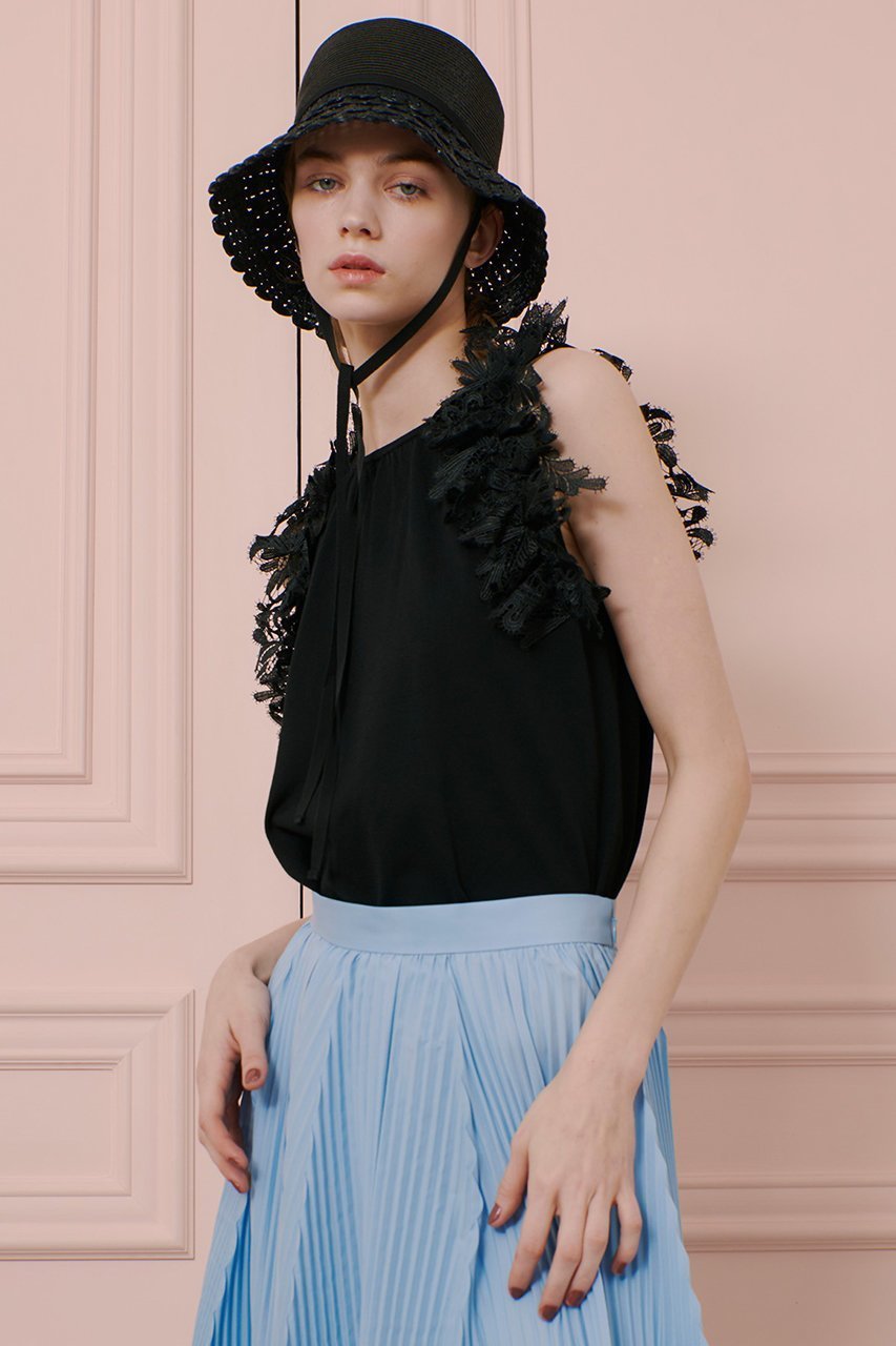 【アルアバイル/allureville】の【LOULOU WILLOUGHBY】アームレースプルオーバー 人気、トレンドファッション・服の通販 founy(ファニー) 　ファッション　Fashion　レディースファッション　WOMEN　トップス・カットソー　Tops/Tshirt　キャミソール / ノースリーブ　No Sleeves　シャツ/ブラウス　Shirts/Blouses　プルオーバー　Pullover　アメリカン　American　ギャザー　Gather　スリーブ　Sleeve　ノースリーブ　No Sleeve　レース　Race　夏　Summer　other-8|ID: prp329100004456430 ipo3291000000031324176