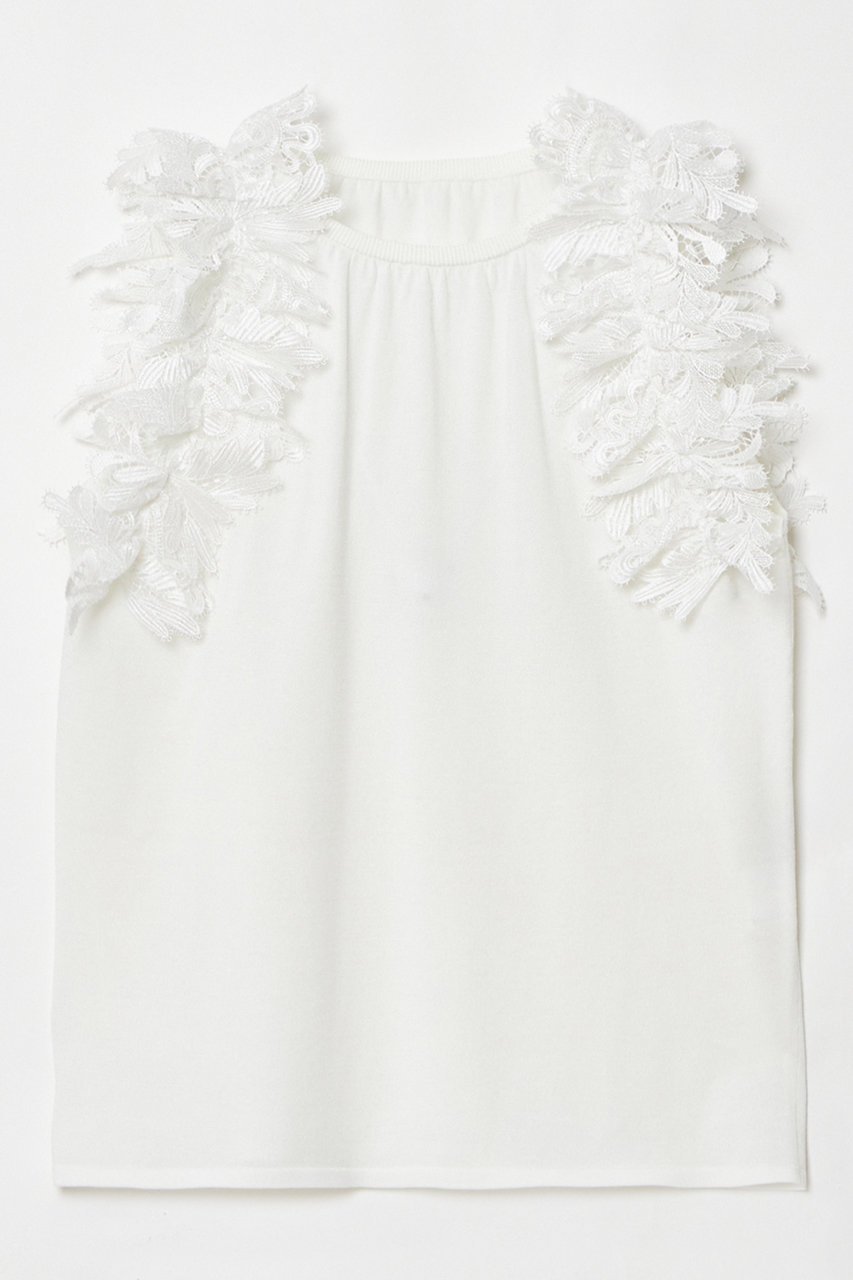 【アルアバイル/allureville】の【LOULOU WILLOUGHBY】アームレースプルオーバー 人気、トレンドファッション・服の通販 founy(ファニー) 　ファッション　Fashion　レディースファッション　Fashion for Women　トップス・カットソー　Cut & Sew Tops　キャミソール&ノースリーブ　Camisoles & Sleeveless Tops　シャツ・ブラウス・オフィスカジュアル　Elegant Blouses & Button-Ups　カジュアルプルオーバー・ニットトップス　Pullovers & Knit Tops / Casual Pullovers　アメリカン　American Style　ギャザー　Gathered, Ruffled　スリーブ　Sleeve, Long Sleeve / Short Sleeve　ノースリーブ　Sleeveless, No-Sleeve　レース　Lace, Lace Fabric　再入荷　Restock / Back in Stock　夏　Summer　 other-1|ID: prp329100004456430 ipo3291000000032705905