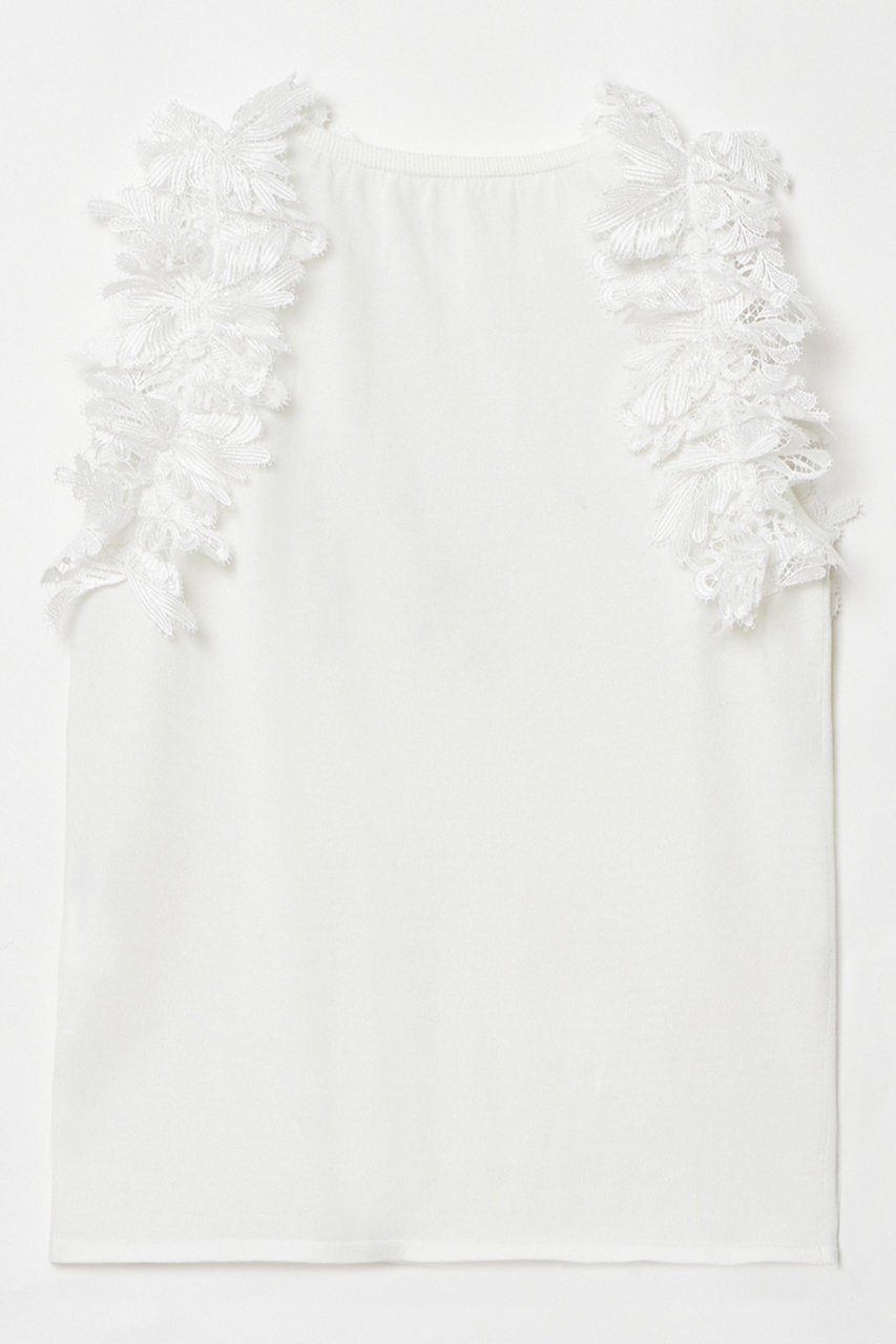 【アルアバイル/allureville】の【LOULOU WILLOUGHBY】アームレースプルオーバー 人気、トレンドファッション・服の通販 founy(ファニー) 　ファッション　Fashion　レディースファッション　Fashion for Women　トップス・カットソー　Cut & Sew Tops　キャミソール&ノースリーブ　Camisoles & Sleeveless Tops　シャツ・ブラウス・オフィスカジュアル　Elegant Blouses & Button-Ups　カジュアルプルオーバー・ニットトップス　Pullovers & Knit Tops / Casual Pullovers　アメリカン　American Style　ギャザー　Gathered, Ruffled　スリーブ　Sleeve, Long Sleeve / Short Sleeve　ノースリーブ　Sleeveless, No-Sleeve　レース　Lace, Lace Fabric　再入荷　Restock / Back in Stock　夏　Summer　other-2|ID: prp329100004456430 ipo3291000000035054269