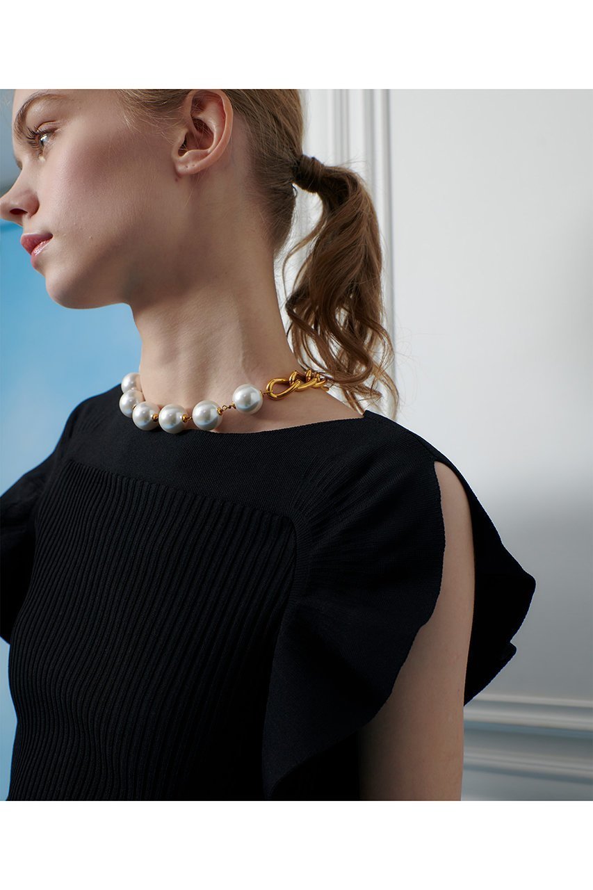 【アルアバイル/allureville】の【LOULOU WILLOUGHBY】スキャーラッププルオーバー 人気、トレンドファッション・服の通販 founy(ファニー) 　ファッション　Fashion　レディースファッション　Fashion for Women　トップス・カットソー　Cut & Sew Tops　ニット　Knit Tops & Sweaters　カジュアルプルオーバー・ニットトップス　Pullovers & Knit Tops / Casual Pullovers　アクセサリー　Fashion Accessories　デコルテ　Décolleté, Neckline　ノースリーブ　Sleeveless, No-Sleeve　フィット　Fit, Slim Fit　ラッフル　Ruffle, Frill　夏　Summer　other-3|ID: prp329100004456432 ipo3291000000031250673