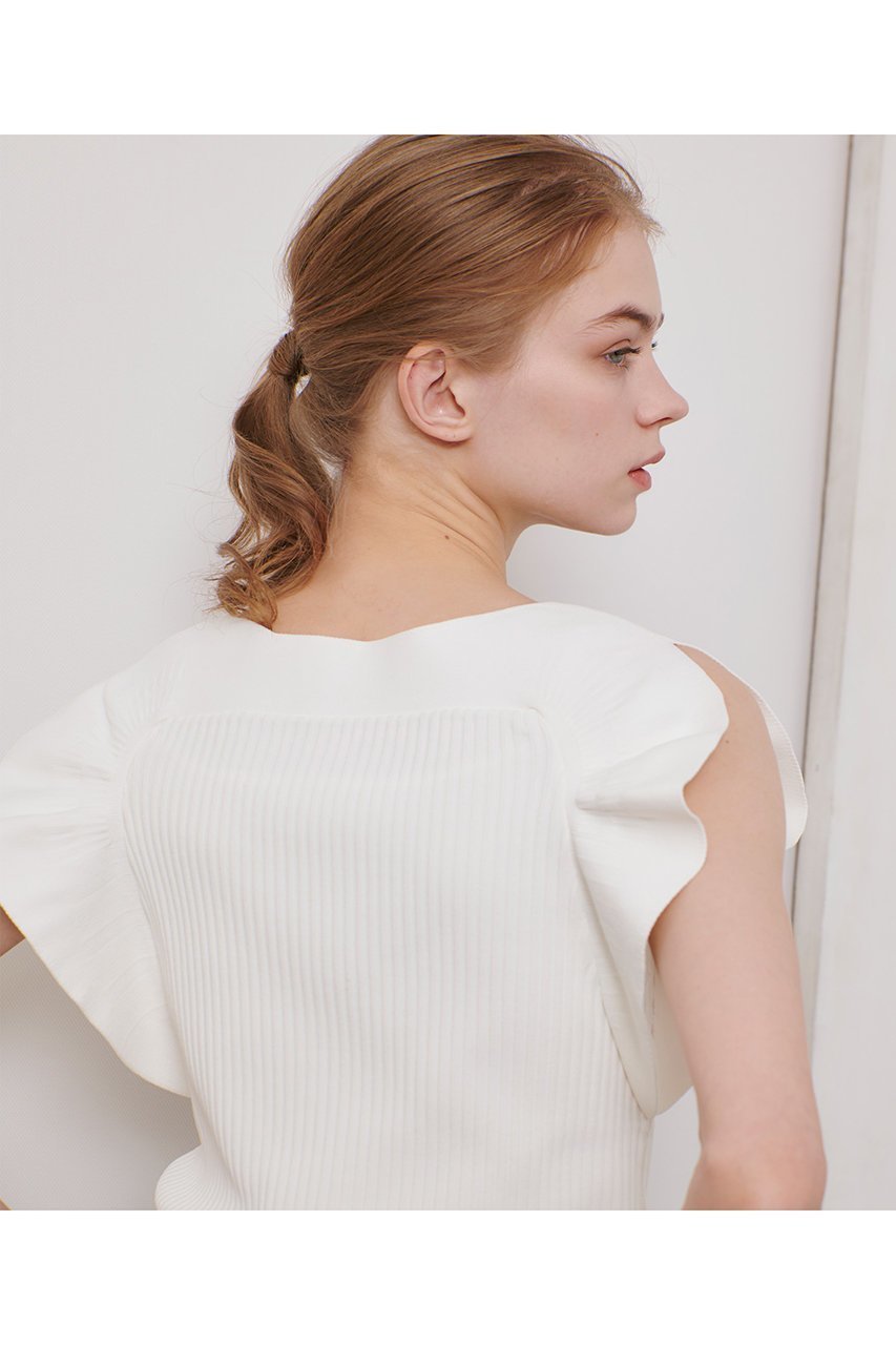 【アルアバイル/allureville】の【LOULOU WILLOUGHBY】スキャーラッププルオーバー 人気、トレンドファッション・服の通販 founy(ファニー) ファッション Fashion レディースファッション Fashion for Women トップス・カットソー Cut & Sew Tops ニット Knit Tops & Sweaters カジュアルプルオーバー・ニットトップス Pullovers & Knit Tops / Casual Pullovers アクセサリー Fashion Accessories デコルテ Décolleté, Neckline ノースリーブ Sleeveless, No-Sleeve フィット Fit, Slim Fit ラッフル Ruffle, Frill 夏 Summer other-2|ID: prp329100004456432 ipo3291000000033706759