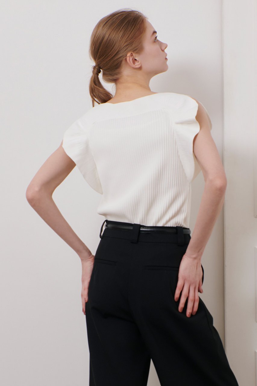 【アルアバイル/allureville】の【LOULOU WILLOUGHBY】スキャーラッププルオーバー 人気、トレンドファッション・服の通販 founy(ファニー) ファッション Fashion レディースファッション Fashion for Women トップス・カットソー Cut & Sew Tops ニット Knit Tops & Sweaters カジュアルプルオーバー・ニットトップス Pullovers & Knit Tops / Casual Pullovers アクセサリー Fashion Accessories デコルテ Décolleté, Neckline ノースリーブ Sleeveless, No-Sleeve フィット Fit, Slim Fit ラッフル Ruffle, Frill 夏 Summer other-5|ID: prp329100004456432 ipo3291000000033706762