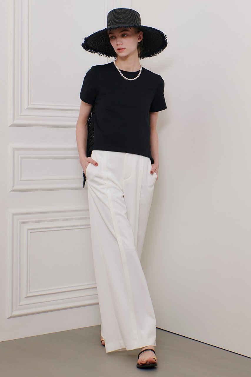 【アルアバイル/allureville】の【LOULOU WILLOUGHBY】レースドッキングプルオーバー B 人気、トレンドファッション・服の通販 founy(ファニー) 　ファッション　Fashion　レディースファッション　Fashion for Women　トップス・カットソー　Cut & Sew Tops　シャツ・ブラウス・オフィスカジュアル　Elegant Blouses & Button-Ups　カジュアルプルオーバー・ニットトップス　Pullovers & Knit Tops / Casual Pullovers　カットソー　Cut and Sewn Top　コンパクト　Compact, Small Size　ショート　Short, Short Length　スカラップ　Scallop, Scalloped Edge　スリーブ　Sleeve, Long Sleeve / Short Sleeve　デニム　Denim, Jeans Material　フェミニン　Feminine, Girly　ミックス　Mix, Mixed Style　レース　Lace, Lace Fabric　エレガント 上品　Elegant　other-4|ID: prp329100004456433 ipo3291000000032907031