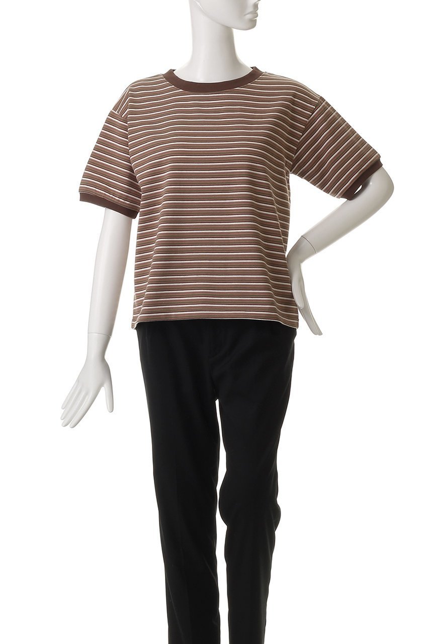 【エリオポール/heliopole】の【Star&Stripe】マルチストライプリンガーTシャツ 人気、トレンドファッション・服の通販 founy(ファニー) 　ファッション　Fashion　レディースファッション　Fashion for Women　トップス・カットソー　Cut & Sew Tops　シャツ・ブラウス・オフィスカジュアル　Elegant Blouses & Button-Ups　ロングTシャツ・Tシャツ　Longline T-Shirts & Tees　カットソー・ベーシックTシャツ　Cut-and-Sewn Tops / Stretch Tees & Basics　ショート　Short, Short Length　ストライプ　Stripe, Striped Pattern　スラックス　Slacks, Dress Pants　スリーブ　Sleeve, Long Sleeve / Short Sleeve　デニム　Denim, Jeans Material　リラックス　Relax, Relaxed Fit　other-2|ID: prp329100004456435 ipo3291000000032795785