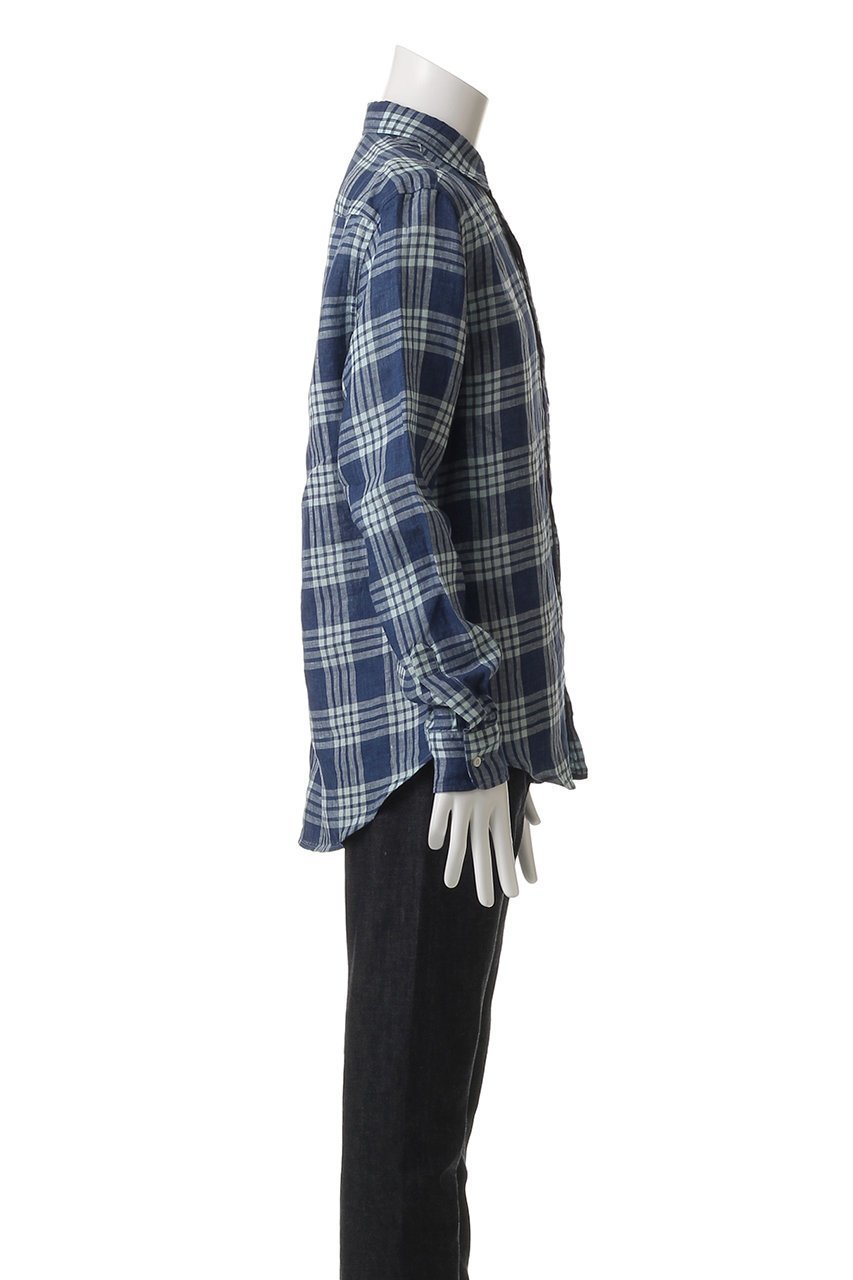 【フランク&アイリーン/Frank&Eileen / MEN】の【MEN】FINBAR イタリアンリネン ネイビーチェックシャツ 人気、トレンドファッション・服の通販 founy(ファニー) 　ファッション　Fashion　メンズファッション　MEN　クラシック　Classic　スリーブ　Sleeve　チェック　Check　バランス　Balance　パターン　Pattern　リネン　Linen　リラックス　Relax　ロング　Long　夏　Summer　春　Spring　S/S・春夏　Ss・Spring/Summer　other-3|ID: prp329100004456436 ipo3291000000031250708