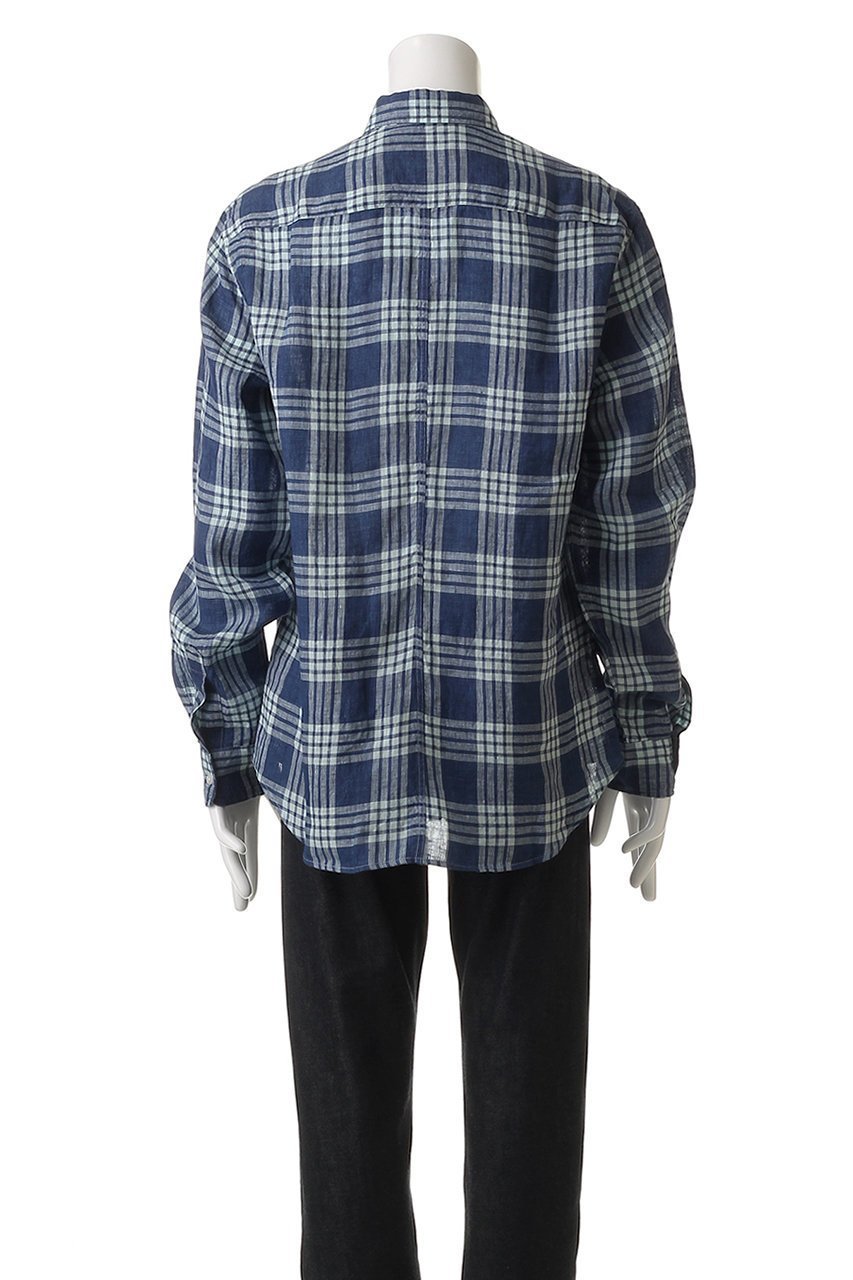 【フランク&アイリーン/Frank&Eileen / MEN】の【MEN】FINBAR イタリアンリネン ネイビーチェックシャツ 人気、トレンドファッション・服の通販 founy(ファニー) 　ファッション　Fashion　メンズファッション　MEN　クラシック　Classic　スリーブ　Sleeve　チェック　Check　バランス　Balance　パターン　Pattern　リネン　Linen　リラックス　Relax　ロング　Long　夏　Summer　春　Spring　S/S・春夏　Ss・Spring/Summer　other-4|ID: prp329100004456436 ipo3291000000031250710