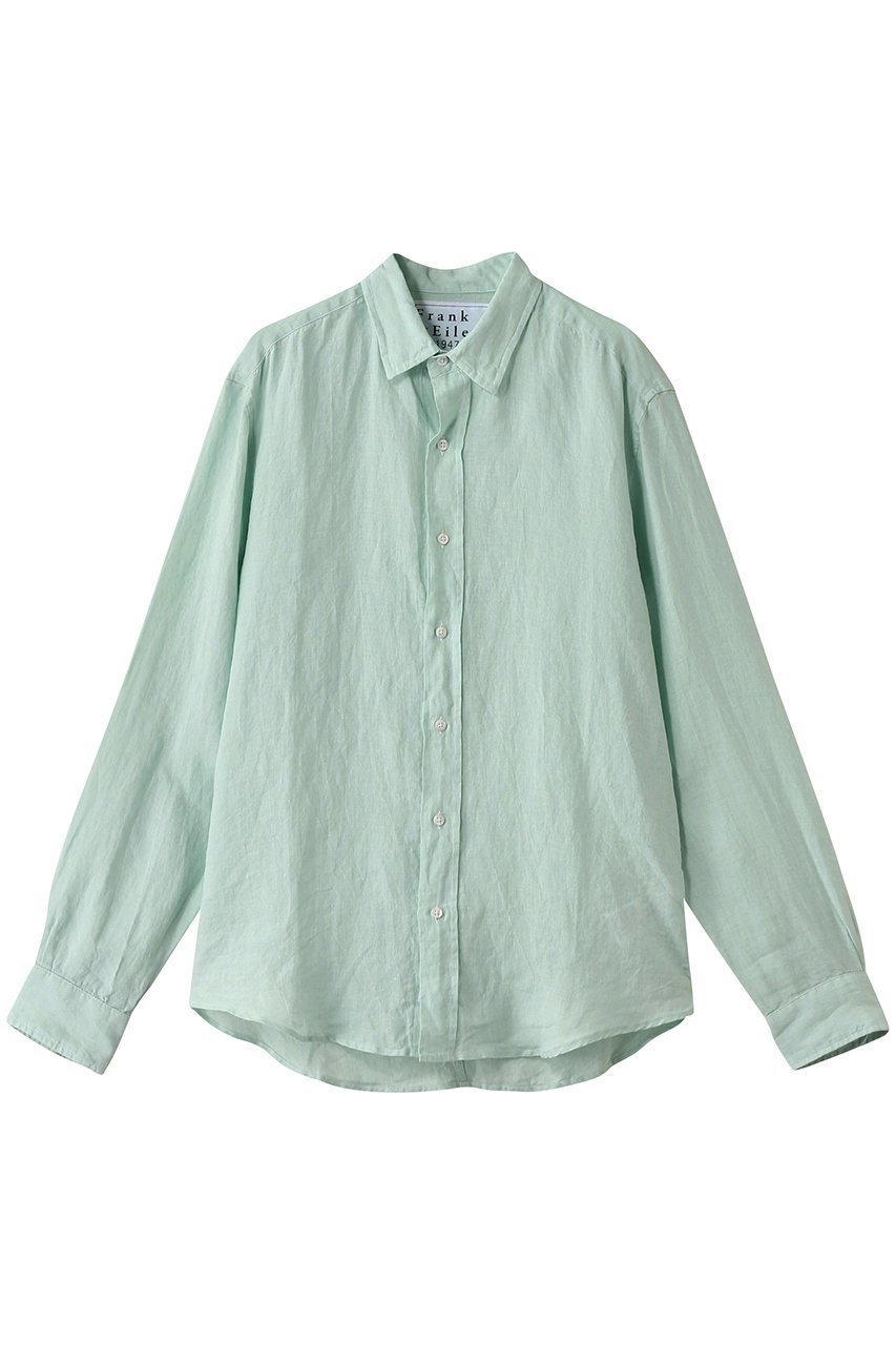 【フランク&アイリーン/Frank&Eileen / MEN】の【MEN】FINBAR イタリアンリネン グリーンシャツ インテリア・キッズ・メンズ・レディースファッション・服の通販 founy(ファニー) 　ファッション　Fashion　メンズファッション　Fashion for Men　シンプル　Simple, Minimal　スリーブ　Sleeve, Long Sleeve / Short Sleeve　リネン　Linen, Linen Fabric　リラックス　Relax, Relaxed Fit　ロング　Long, Long-Length　夏　Summer　春　Spring　S/S・春夏　SS, Spring/Summer, Warm Season　グリーン|ID: prp329100004456437 ipo3291000000032843853