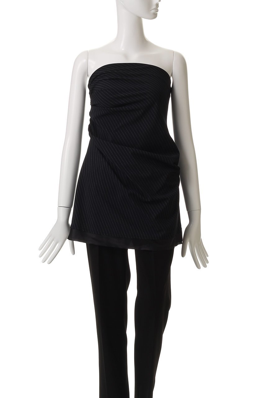 【プランク プロジェクト/PRANK PROJECT】のアシメドレーピングベアトップ / Asymmetrical Draping Bare Top 人気、トレンドファッション・服の通販 founy(ファニー) 　ファッション　Fashion　レディースファッション　Fashion for Women　トップス・カットソー　Cut & Sew Tops　キャミソール&ノースリーブ　Camisoles & Sleeveless Tops　シャツ・ブラウス・オフィスカジュアル　Elegant Blouses & Button-Ups　ウォッシャブル　Machine Washable　ストライプ　Stripe, Striped Pattern　ストレッチ　Stretch, Stretchy Fabric　タンク　Tank Top, Sleeveless Top　ノースリーブ　Sleeveless, No-Sleeve　夏　Summer　春　Spring　S/S・春夏　SS, Spring/Summer, Warm Season　other-6|ID: prp329100004456440 ipo3291000000032908084