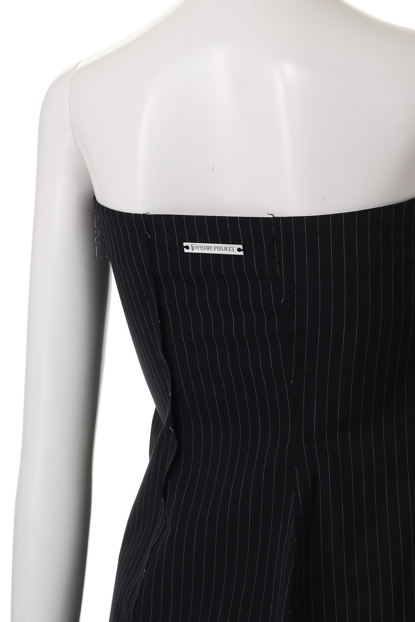 【プランク プロジェクト/PRANK PROJECT】のアシメドレーピングベアトップ / Asymmetrical Draping Bare Top 人気、トレンドファッション・服の通販 founy(ファニー) 　ファッション　Fashion　レディースファッション　Fashion for Women　トップス・カットソー　Cut & Sew Tops　キャミソール&ノースリーブ　Camisoles & Sleeveless Tops　シャツ・ブラウス・オフィスカジュアル　Elegant Blouses & Button-Ups　ウォッシャブル　Machine Washable　ストライプ　Stripe, Striped Pattern　ストレッチ　Stretch, Stretchy Fabric　タンク　Tank Top, Sleeveless Top　ノースリーブ　Sleeveless, No-Sleeve　夏　Summer　春　Spring　S/S・春夏　SS, Spring/Summer, Warm Season　other-7|ID: prp329100004456440 ipo3291000000035957871