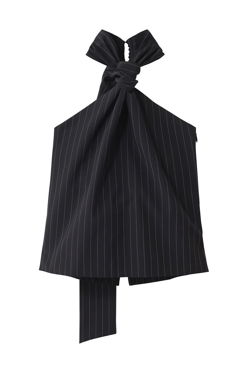 【プランク プロジェクト/PRANK PROJECT】のストライプツイストホルタートップ / Striped Twist Halter Top インテリア・キッズ・メンズ・レディースファッション・服の通販 founy(ファニー) 　ファッション　Fashion　レディースファッション　Fashion for Women　トップス・カットソー　Cut & Sew Tops　キャミソール&ノースリーブ　Camisoles & Sleeveless Tops　シャツ・ブラウス・オフィスカジュアル　Elegant Blouses & Button-Ups　おすすめ　Recommended / Our Picks　インナー　Innerwear　ウォッシャブル　Machine Washable　ストライプ　Stripe, Striped Pattern　タンク　Tank Top, Sleeveless Top　ツイスト　Tweed, Tweed Fabric　デニム　Denim, Jeans Material　ノースリーブ　Sleeveless, No-Sleeve　パッチ　Patch, Appliqué　リボン　Ribbon, Bow　夏　Summer　NVY(ネイビー)|ID: prp329100004456442 ipo3291000000036070629