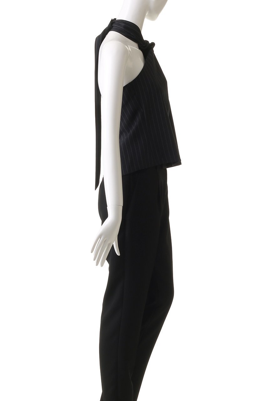 【プランク プロジェクト/PRANK PROJECT】のストライプツイストホルタートップ / Striped Twist Halter Top 人気、トレンドファッション・服の通販 founy(ファニー) 　ファッション　Fashion　レディースファッション　Fashion for Women　トップス・カットソー　Cut & Sew Tops　キャミソール&ノースリーブ　Camisoles & Sleeveless Tops　シャツ・ブラウス・オフィスカジュアル　Elegant Blouses & Button-Ups　おすすめ　Recommended / Our Picks　インナー　Innerwear　ウォッシャブル　Machine Washable　ストライプ　Stripe, Striped Pattern　タンク　Tank Top, Sleeveless Top　ツイスト　Tweed, Tweed Fabric　デニム　Denim, Jeans Material　ノースリーブ　Sleeveless, No-Sleeve　パッチ　Patch, Appliqué　リボン　Ribbon, Bow　夏　Summer　other-3|ID: prp329100004456442 ipo3291000000036070637