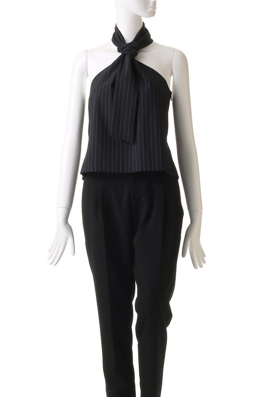 【プランク プロジェクト/PRANK PROJECT】のストライプツイストホルタートップ / Striped Twist Halter Top 人気、トレンドファッション・服の通販 founy(ファニー) 　ファッション　Fashion　レディースファッション　Fashion for Women　トップス・カットソー　Cut & Sew Tops　キャミソール&ノースリーブ　Camisoles & Sleeveless Tops　シャツ・ブラウス・オフィスカジュアル　Elegant Blouses & Button-Ups　おすすめ　Recommended / Our Picks　インナー　Innerwear　ウォッシャブル　Machine Washable　ストライプ　Stripe, Striped Pattern　タンク　Tank Top, Sleeveless Top　ツイスト　Tweed, Tweed Fabric　デニム　Denim, Jeans Material　ノースリーブ　Sleeveless, No-Sleeve　パッチ　Patch, Appliqué　リボン　Ribbon, Bow　夏　Summer　other-7|ID: prp329100004456442 ipo3291000000036070643