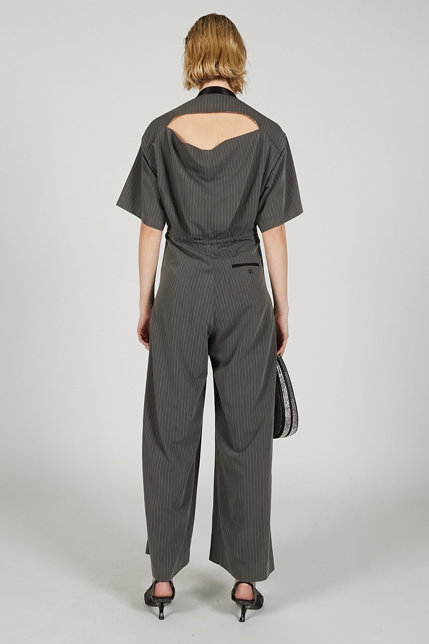 【プランク プロジェクト/PRANK PROJECT】のオープンバックジャンプスーツ / Open Back Jumpsuit 人気、トレンドファッション・服の通販 founy(ファニー) ファッション Fashion レディースファッション Fashion for Women バッグ Bags パンツ Pants & Trousers サテン Satin, Glossy Fabric ストライプ Stripe, Striped Pattern ドローストリング Drawstring, Pull Cord リラックス Relax, Relaxed Fit ワッシャー Washer, Crinkled Finish other-7|ID: prp329100004456444 ipo3291000000034423068