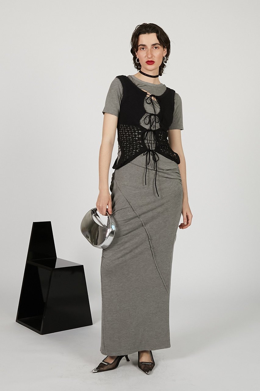 【プランク プロジェクト/PRANK PROJECT】のアシンメトリーツイストマキシドレス / Asymmetrical Twist Maxi Dress 人気、トレンドファッション・服の通販 founy(ファニー) 　ファッション　Fashion　レディースファッション　WOMEN　ワンピース　Dress　ドレス　Party Dresses　チュニック　Tunic　マキシワンピース　Maxi Dress　ギャザー　Gather　スリット　Slit　チュニック　Tunic　ツイスト　Twist　フロント　Front　リラックス　Relax　ロング　Long　旅行　Travel　other-8|ID: prp329100004456449 ipo3291000000031324224