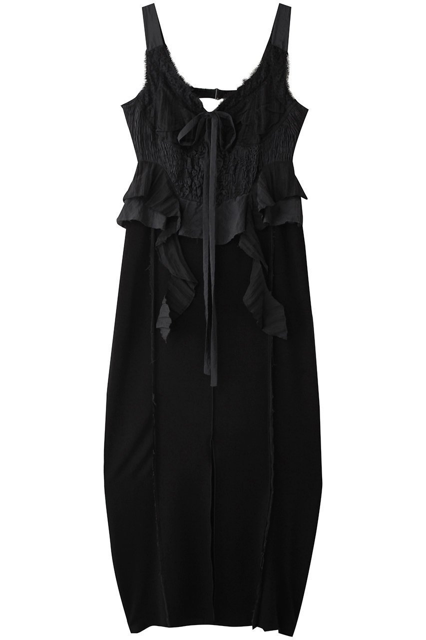 【プランク プロジェクト/PRANK PROJECT】のシャーリングビスチェワンピース / Shirring Bustier Dress インテリア・キッズ・メンズ・レディースファッション・服の通販 founy(ファニー) 　ファッション　Fashion　レディースファッション　Fashion for Women　ワンピース　Dresses　フォーマル・パーティードレス・結婚式用ドレス　Elegant & Casual Dresses　チュニック　Tunic Tops & Dresses　とろみ　Fluid, Flowy Fabric　アクセサリー　Fashion Accessories　カットソー　Cut and Sewn Top　コンビ　Combo, Combination Style　サンダル　Sandals, Summer Shoes　シャーリング　Shirring, Ruched　スリット　Slit, Slit Detail　ダウン　Down, Puffer　チュニック　Tunic, Long Top　レース　Lace, Lace Fabric　ロング　Long, Long-Length　厚底　Platform Shoes　夏　Summer　BLK(ブラック)|ID: prp329100004456450 ipo3291000000035062112