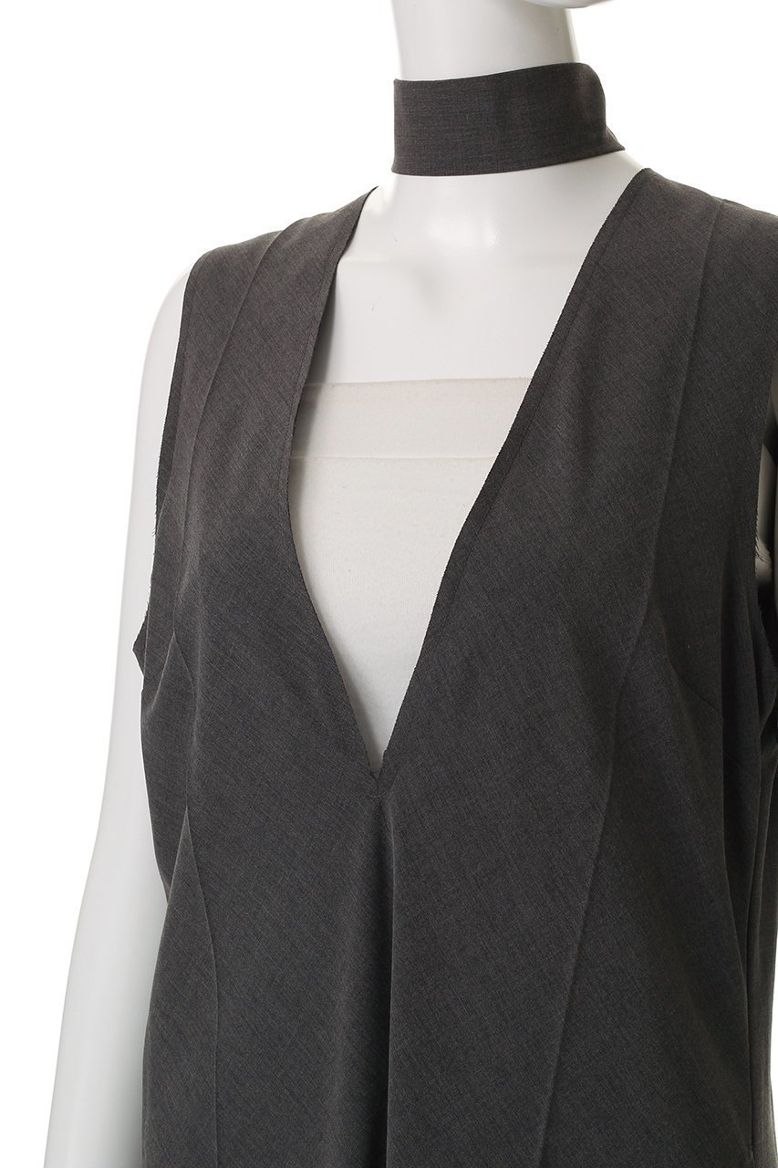 【プランク プロジェクト/PRANK PROJECT】のチョーカーコンビ2WAYワンピ / Choker Combination 2WAY Onepiece 人気、トレンドファッション・服の通販 founy(ファニー) 　ファッション　Fashion　レディースファッション　Fashion for Women　ワンピース　Dresses　チュニック　Tunic Tops & Dresses　チュニック　Tunic, Long Top　ツイル　Twist, Twisted Detail　ドレス　Dress, One-Piece　メランジ　Melange, Mixed Yarn　リボン　Ribbon, Bow　ロング　Long, Long-Length　ワッシャー　Washer, Crinkled Finish　夏　Summer　other-5|ID: prp329100004456451 ipo3291000000032859724