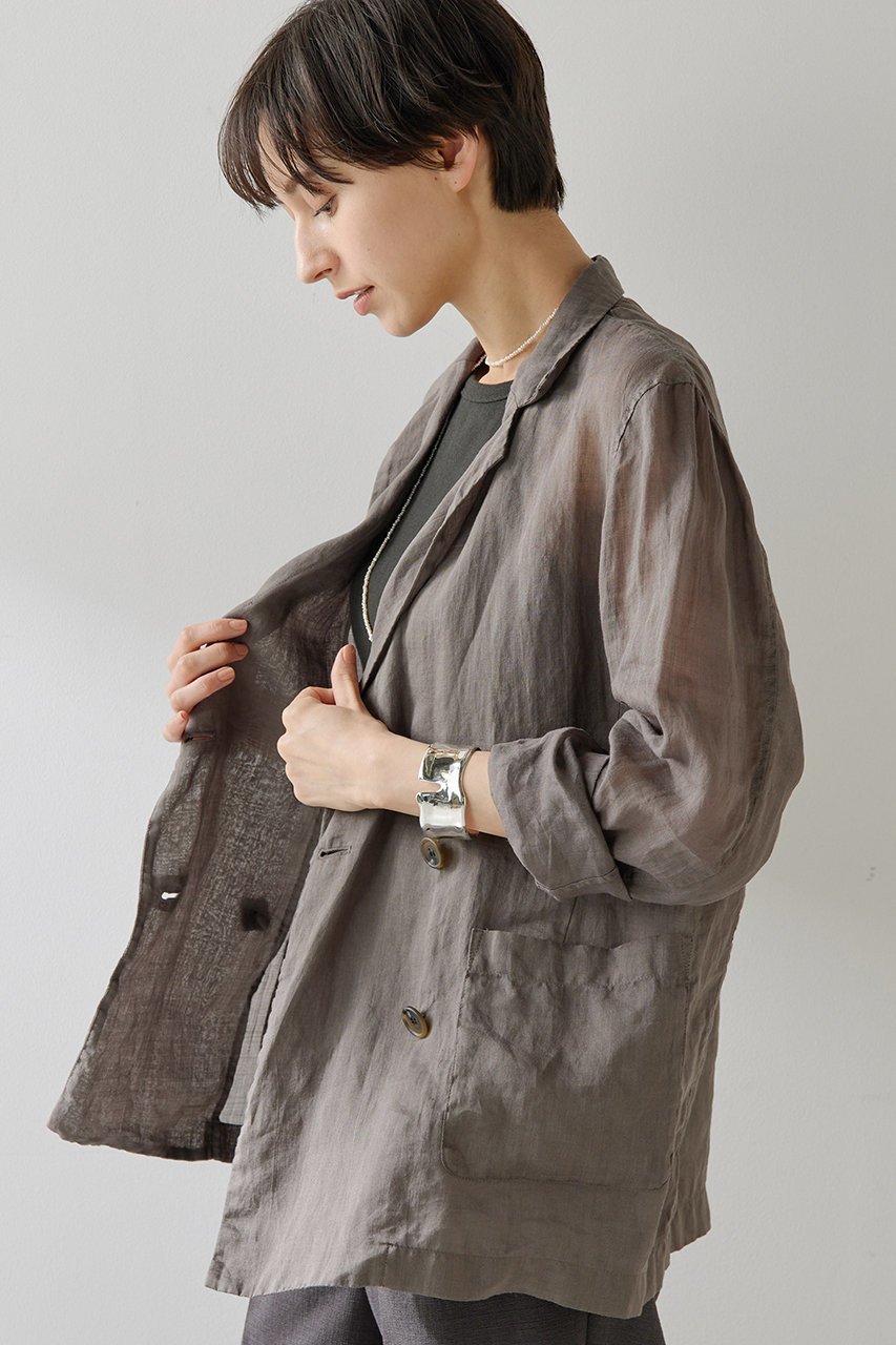 【ウィムガゼット/Whim Gazette】のラミーダブルジャケット 人気、トレンドファッション・服の通販 founy(ファニー) 　ファッション　Fashion　レディースファッション　Fashion for Women　アウター　Coat / Outerwear Collection　レディースジャケット・軽アウター　Jackets　シアー　Sheer, See-Through　ジャケット　Jacket, Outerwear　ミドル　Middle Length, Mid Height　エレガント 上品　Elegant　夏　Summer　定番　Standard, Basic Item　春　Spring　S/S・春夏　SS, Spring/Summer, Warm Season　other-3|ID: prp329100004457630 ipo3291000000032809237