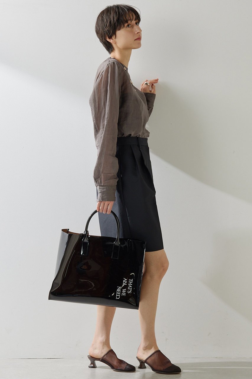 【ウィムガゼット/Whim Gazette】のクルーネックラミーブラウス 人気、トレンドファッション・服の通販 founy(ファニー) 　ファッション　Fashion　レディースファッション　WOMEN　トップス・カットソー　Tops/Tshirt　シャツ/ブラウス　Shirts/Blouses　カットソー　Cut And Sew　シアー　Sheer　スリーブ　Sleeve　ボトム　Bottom　ロング　Long　エレガント 上品　Elegant　夏　Summer　定番　Standard　春　Spring　S/S・春夏　Ss・Spring/Summer　長袖　Long Sleeve　other-5|ID: prp329100004457633 ipo3291000000031323708