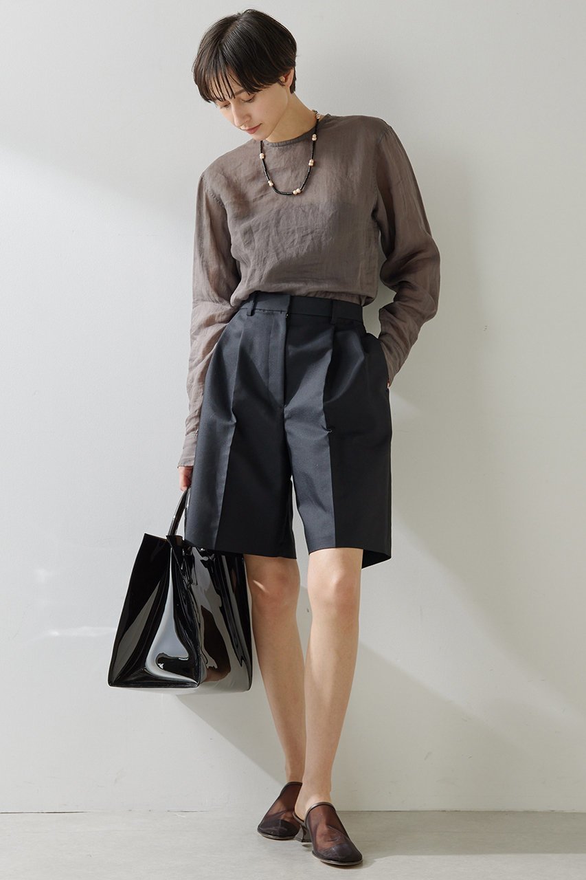 【ウィムガゼット/Whim Gazette】のクルーネックラミーブラウス 人気、トレンドファッション・服の通販 founy(ファニー) 　ファッション　Fashion　レディースファッション　WOMEN　トップス・カットソー　Tops/Tshirt　シャツ/ブラウス　Shirts/Blouses　カットソー　Cut And Sew　シアー　Sheer　スリーブ　Sleeve　ボトム　Bottom　ロング　Long　エレガント 上品　Elegant　夏　Summer　定番　Standard　春　Spring　S/S・春夏　Ss・Spring/Summer　長袖　Long Sleeve　other-6|ID: prp329100004457633 ipo3291000000031323709