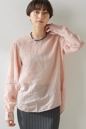 【ウィムガゼット/Whim Gazette】のクルーネックラミーブラウス 人気、トレンドファッション・服の通販 founy(ファニー) ファッション Fashion レディースファッション Fashion for Women トップス・カットソー Cut & Sew Tops シャツ・ブラウス・オフィスカジュアル Elegant Blouses & Button-Ups カットソー Cut and Sewn Top シアー Sheer, See-Through スリーブ Sleeve, Long Sleeve / Short Sleeve ボトム Bottoms, Lower Wear ロング Long, Long-Length エレガント 上品 Elegant 夏 Summer 定番 Standard, Basic Item 春 Spring S/S・春夏 SS, Spring/Summer, Warm Season 長袖 Long Sleeve, Full Sleeve |ID:prp329100004457633