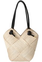 【ヴィオラドーロ/VIOLAd'ORO】のMIRO アバカメッシュショルダートート ナチュラル×ブラック|ID:prp329100004457641