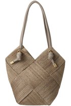 【ヴィオラドーロ/VIOLAd'ORO】のMIRO アバカメッシュショルダートート ウォッシュドブラウン×トープ|ID:prp329100004457641