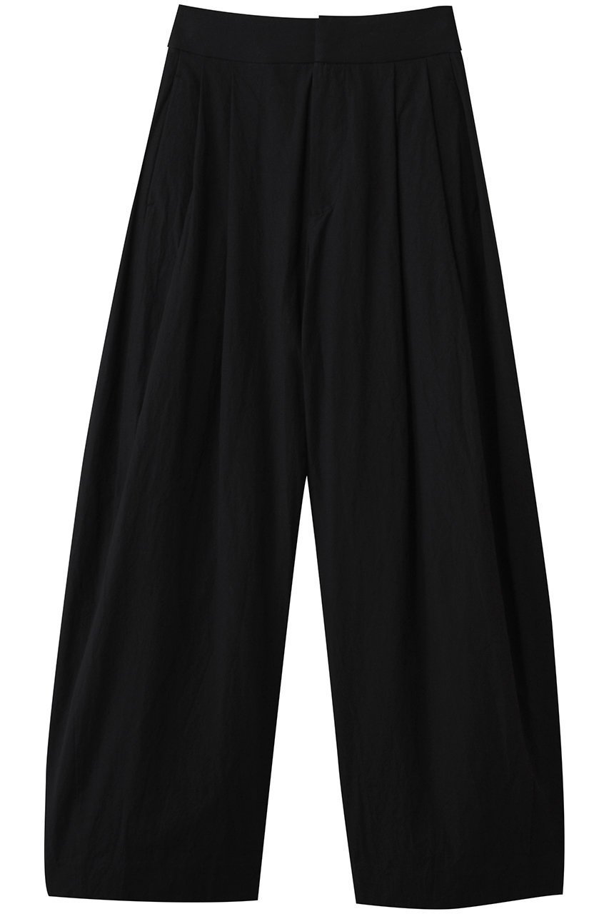 【サクラ/SACRA】のハイカウントコットンタンブルパンツ インテリア・キッズ・メンズ・レディースファッション・服の通販 founy(ファニー) 　ファッション　Fashion　レディースファッション　Fashion for Women　パンツ　Pants & Trousers　ワイド　Wide, Wide Fit　エレガント 上品　Elegant　ブラック|ID: prp329100004457642 ipo3291000000032905499