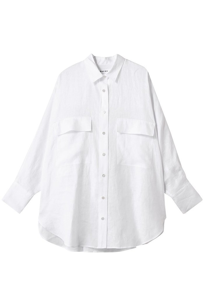 【サクラ/SACRA】のゼファーリネンクロスシャツ インテリア・キッズ・メンズ・レディースファッション・服の通販 founy(ファニー) https://founy.com/ ファッション Fashion レディースファッション Fashion for Women トップス・カットソー Cut & Sew Tops シャツ・ブラウス・オフィスカジュアル Elegant Blouses & Button-Ups スリーブ Sleeve, Long Sleeve / Short Sleeve ロング Long, Long-Length エレガント 上品 Elegant 今季 This Season, Current Season 夏 Summer |ID: prp329100004457645 ipo3291000000032808547
