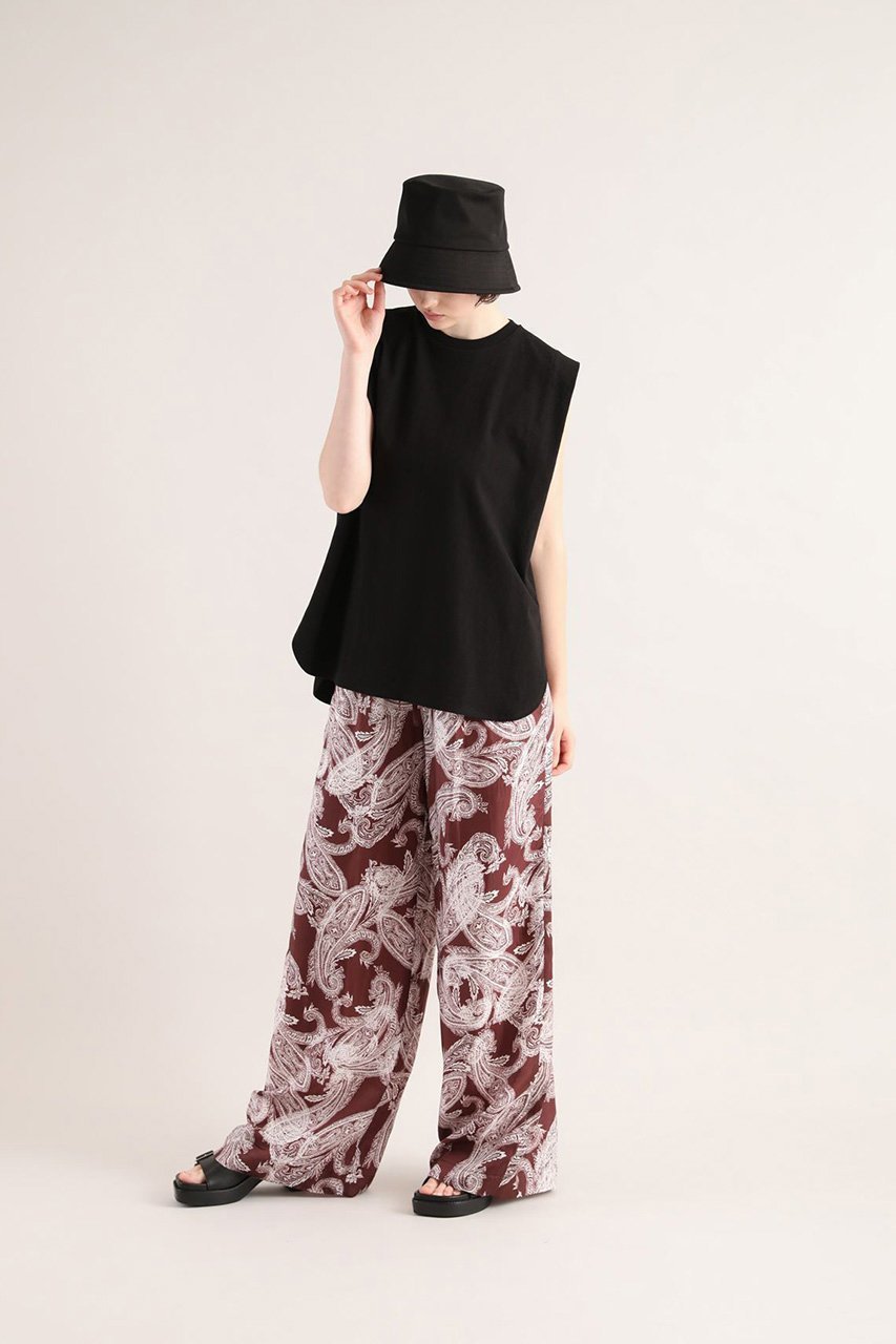 【サクラ/SACRA】のオーバーラップペイズリーパンツ 人気、トレンドファッション・服の通販 founy(ファニー) 　ファッション　Fashion　レディースファッション　WOMEN　パンツ　Pants　おすすめ　Recommend　ペイズリー　Paisley　ボトム　Bottom　リゾート　Resort　ワイド　Wide　無地　Plain Color　other-6|ID: prp329100004457647 ipo3291000000031323750