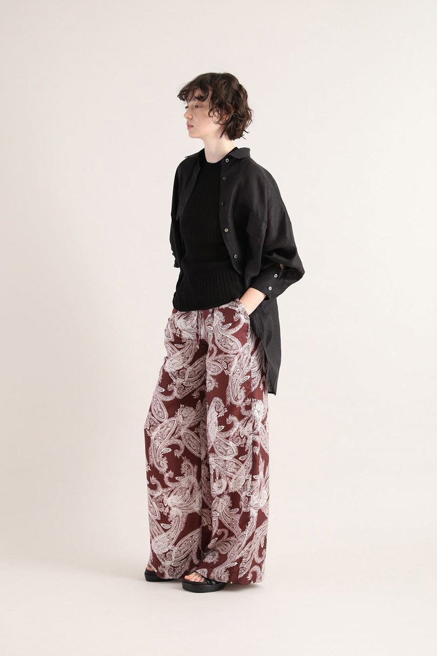 【サクラ/SACRA】のオーバーラップペイズリーパンツ 人気、トレンドファッション・服の通販 founy(ファニー) 　ファッション　Fashion　レディースファッション　WOMEN　パンツ　Pants　おすすめ　Recommend　ペイズリー　Paisley　ボトム　Bottom　リゾート　Resort　ワイド　Wide　無地　Plain Color　other-7|ID: prp329100004457647 ipo3291000000031323751