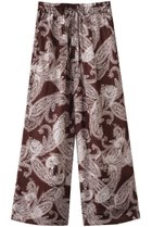 【サクラ/SACRA】のオーバーラップペイズリーパンツ 人気、トレンドファッション・服の通販 founy(ファニー) ファッション Fashion レディースファッション Fashion for Women パンツ Pants & Trousers おすすめ Recommended / Our Picks ペイズリー Paisley, Ethnic Pattern ボトム Bottoms, Lower Wear リゾート Resort, Vacation Style ワイド Wide, Wide Fit 無地 Plain, Solid Color thumbnail ブラウン|ID: prp329100004457647 ipo3291000000032905525