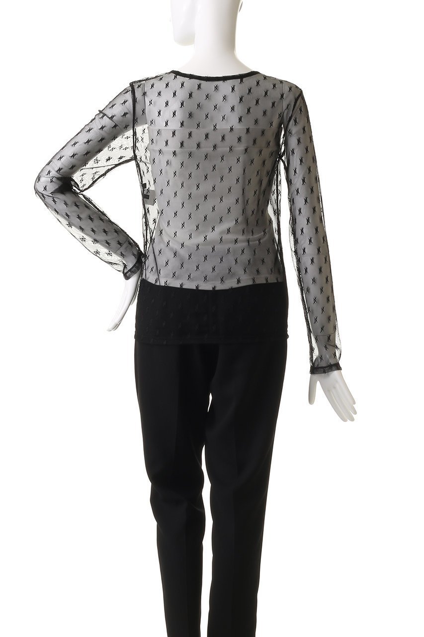 【アルアバイル/allureville】の幾何柄チュールトップス 人気、トレンドファッション・服の通販 founy(ファニー) 　ファッション　Fashion　レディースファッション　WOMEN　トップス・カットソー　Tops/Tshirt　シャツ/ブラウス　Shirts/Blouses　ロング / Tシャツ　T-Shirts　カットソー　Cut and Sewn　キャミソール　Camisole　シンプル　Simple　スリーブ　Sleeve　タンク　Tank　チュール　Tulle　トレンド　Trend　フィット　Fit　フェミニン　Feminine　ロング　Long　夏　Summer　春　Spring　S/S・春夏　Ss・Spring/Summer　other-4|ID: prp329100004457650 ipo3291000000031249751