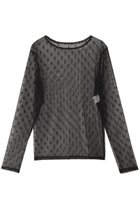 【アルアバイル/allureville】の幾何柄チュールトップス ブラック|ID: prp329100004457650 ipo3291000000032706937