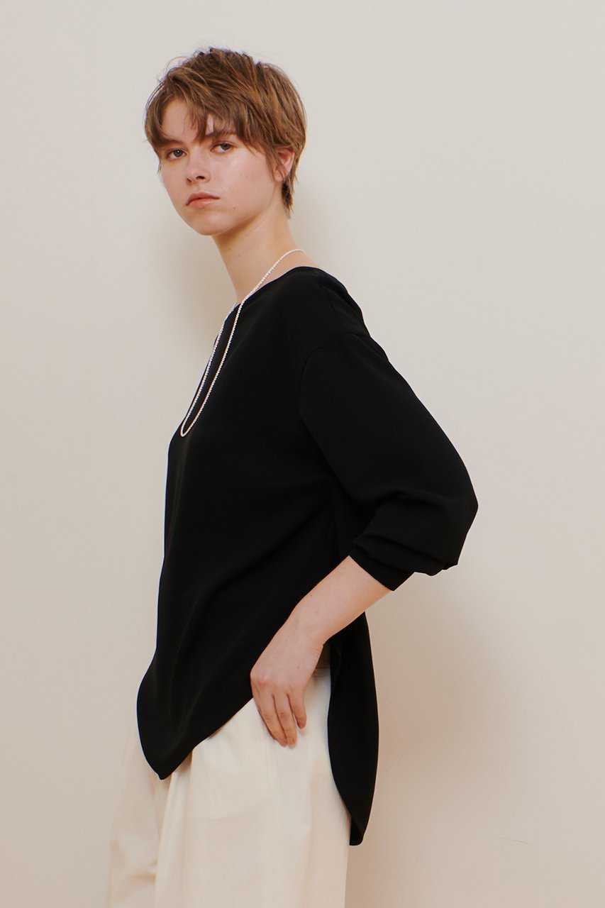 【アルアバイル/allureville】のリブカフスPO/ブラウス 人気、トレンドファッション・服の通販 founy(ファニー) 　ファッション　Fashion　レディースファッション　WOMEN　トップス・カットソー　Tops/Tshirt　シャツ/ブラウス　Shirts/Blouses　シアー　Sheer　シンプル　Simple　スリーブ　Sleeve　フォルム　Form　ボトム　Bottom　リラックス　Relax　ロング　Long　エレガント 上品　Elegant　春　Spring　other-7|ID: prp329100004457651 ipo3291000000031874383