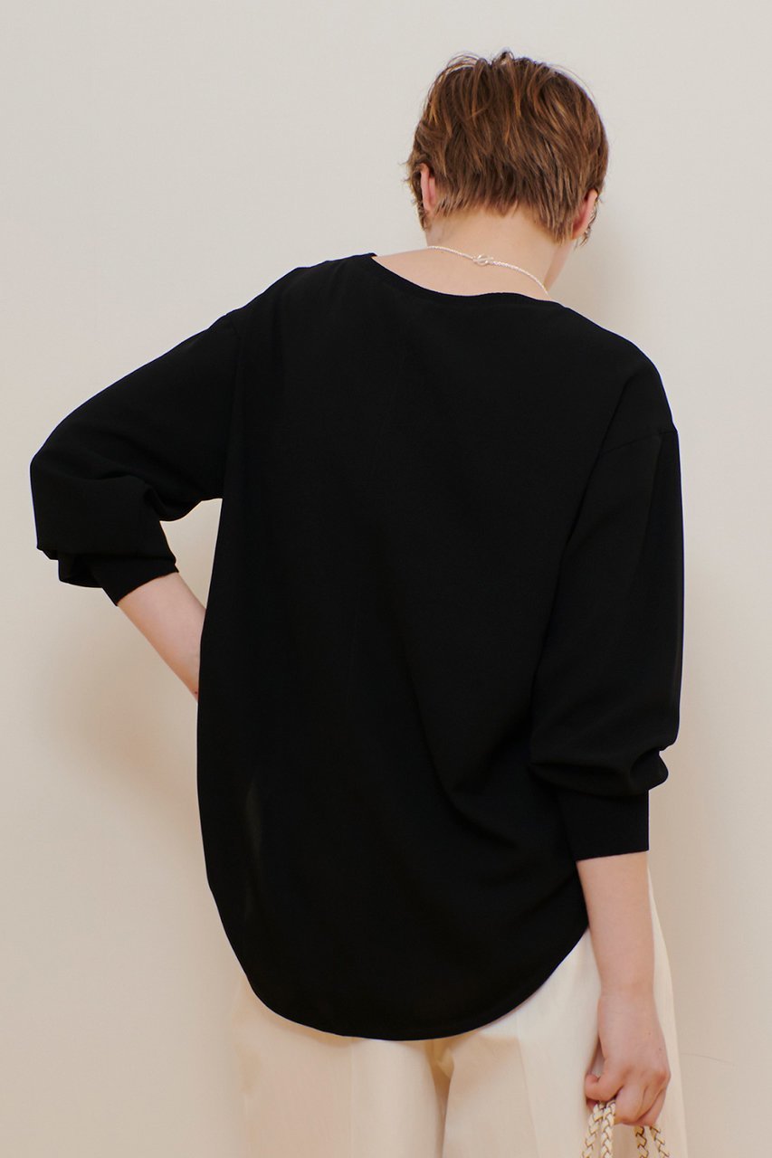 【アルアバイル/allureville】のリブカフスPO/ブラウス 人気、トレンドファッション・服の通販 founy(ファニー) 　ファッション　Fashion　レディースファッション　WOMEN　トップス・カットソー　Tops/Tshirt　シャツ/ブラウス　Shirts/Blouses　シアー　Sheer　シンプル　Simple　スリーブ　Sleeve　フォルム　Form　ボトム　Bottom　リラックス　Relax　ロング　Long　エレガント 上品　Elegant　春　Spring　other-8|ID: prp329100004457651 ipo3291000000031874384