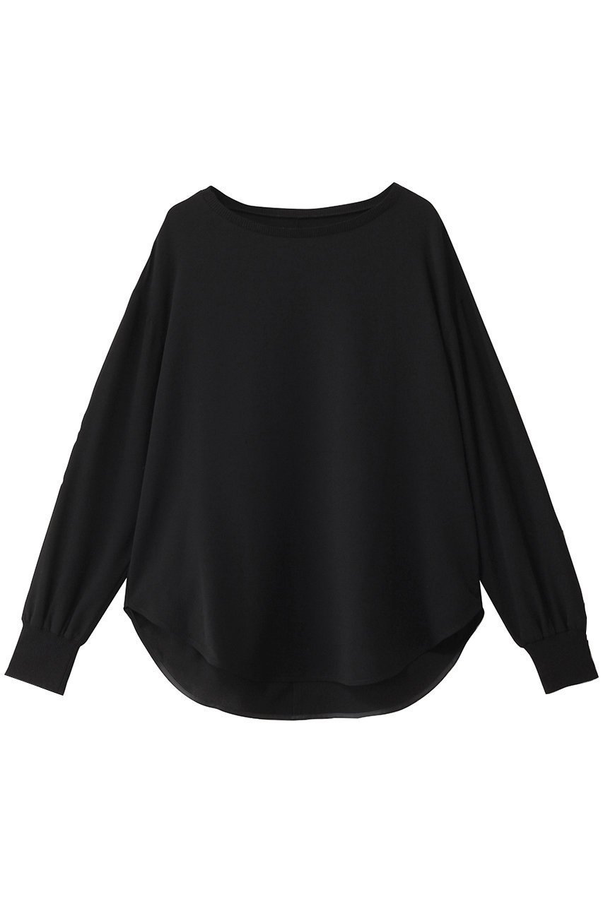 【アルアバイル/allureville】のリブカフスPO/ブラウス インテリア・キッズ・メンズ・レディースファッション・服の通販 founy(ファニー) 　ファッション　Fashion　レディースファッション　Fashion for Women　トップス・カットソー　Cut & Sew Tops　シャツ・ブラウス・オフィスカジュアル　Elegant Blouses & Button-Ups　シアー　Sheer, See-Through　シンプル　Simple, Minimal　スリーブ　Sleeve, Long Sleeve / Short Sleeve　フォルム　Silhouette, Form　ボトム　Bottoms, Lower Wear　リラックス　Relax, Relaxed Fit　ロング　Long, Long-Length　エレガント 上品　Elegant　春　Spring　ブラック|ID: prp329100004457651 ipo3291000000032841358