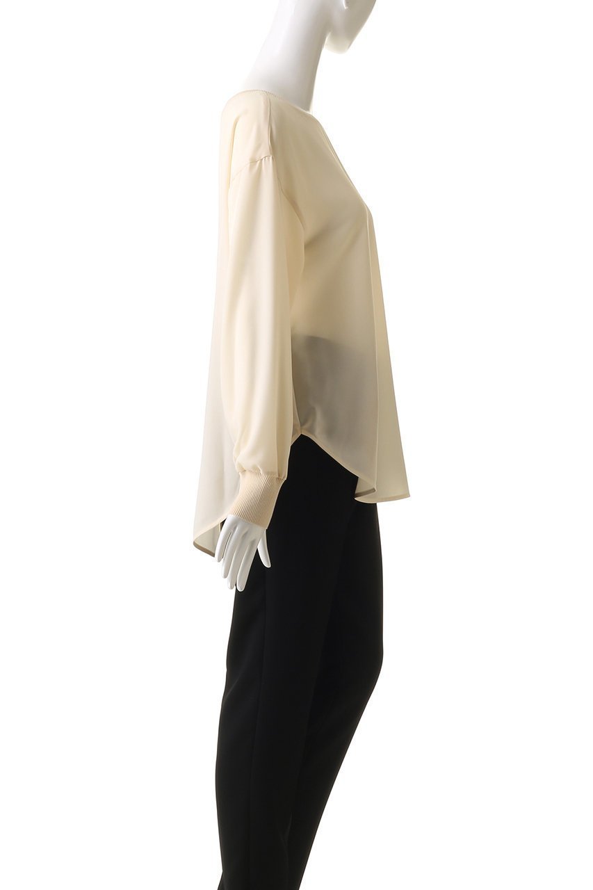 【アルアバイル/allureville】のリブカフスPO/ブラウス 人気、トレンドファッション・服の通販 founy(ファニー) 　ファッション　Fashion　レディースファッション　Fashion for Women　トップス・カットソー　Cut & Sew Tops　シャツ・ブラウス・オフィスカジュアル　Elegant Blouses & Button-Ups　シアー　Sheer, See-Through　シンプル　Simple, Minimal　スリーブ　Sleeve, Long Sleeve / Short Sleeve　フォルム　Silhouette, Form　ボトム　Bottoms, Lower Wear　リラックス　Relax, Relaxed Fit　ロング　Long, Long-Length　エレガント 上品　Elegant　春　Spring　other-3|ID: prp329100004457651 ipo3291000000032841369