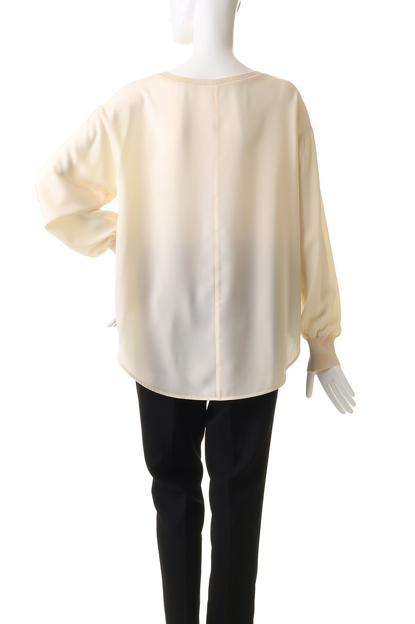 【アルアバイル/allureville】のリブカフスPO/ブラウス 人気、トレンドファッション・服の通販 founy(ファニー) 　ファッション　Fashion　レディースファッション　Fashion for Women　トップス・カットソー　Cut & Sew Tops　シャツ・ブラウス・オフィスカジュアル　Elegant Blouses & Button-Ups　シアー　Sheer, See-Through　シンプル　Simple, Minimal　スリーブ　Sleeve, Long Sleeve / Short Sleeve　フォルム　Silhouette, Form　ボトム　Bottoms, Lower Wear　リラックス　Relax, Relaxed Fit　ロング　Long, Long-Length　エレガント 上品　Elegant　春　Spring　other-4|ID: prp329100004457651 ipo3291000000032841374