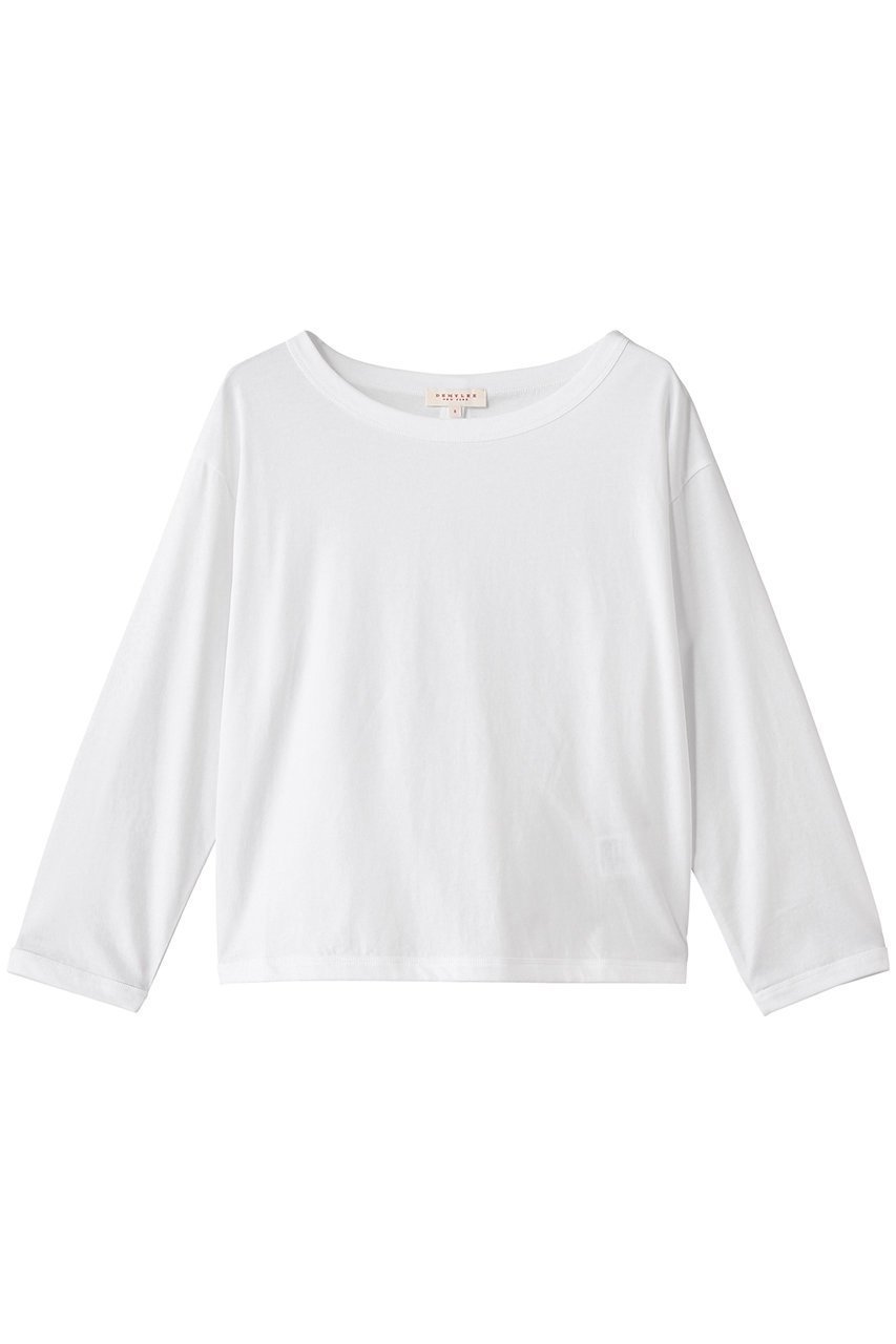 【デミーリー/DEMYLEE】のKOHA オーガニックコットンジャージー オープンバックカットソー インテリア・キッズ・メンズ・レディースファッション・服の通販 founy(ファニー) 　ファッション　Fashion　レディースファッション　Fashion for Women　トップス・カットソー　Cut & Sew Tops　シャツ・ブラウス・オフィスカジュアル　Elegant Blouses & Button-Ups　ロングTシャツ・Tシャツ　Longline T-Shirts & Tees　カットソー・ベーシックTシャツ　Cut-and-Sewn Tops / Stretch Tees & Basics　カットソー　Cut and Sewn Top　シンプル　Simple, Minimal　スリーブ　Sleeve, Long Sleeve / Short Sleeve　ロング　Long, Long-Length　ホワイト|ID: prp329100004457653 ipo3291000000032858499