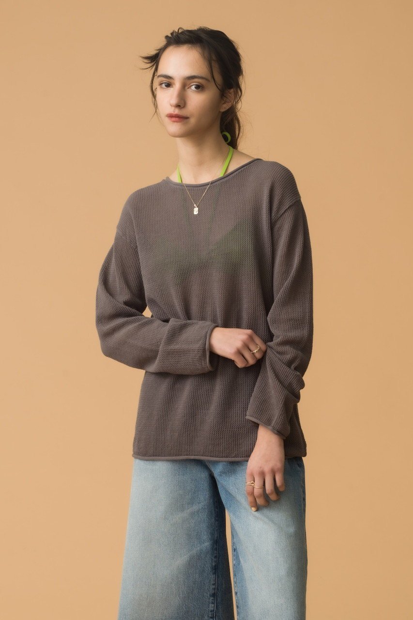【デミーリー/DEMYLEE】のCASSIE ハイツイストコットン クルーネック シアーニットプルオーバー 人気、トレンドファッション・服の通販 founy(ファニー) 　ファッション　Fashion　レディースファッション　Fashion for Women　トップス・カットソー　Cut & Sew Tops　ニット　Knit Tops & Sweaters　カジュアルプルオーバー・ニットトップス　Pullovers & Knit Tops / Casual Pullovers　今季　This Season, Current Season　夏　Summer　春　Spring　S/S・春夏　SS, Spring/Summer, Warm Season　other-7|ID: prp329100004457657 ipo3291000000032934925