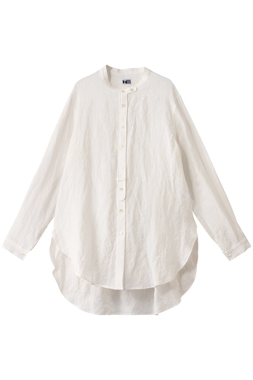【生地の可能性/kijinokanosei】のヘンプチュニックシャツ インテリア・キッズ・メンズ・レディースファッション・服の通販 founy(ファニー) 　ファッション　Fashion　レディースファッション　Fashion for Women　トップス・カットソー　Cut & Sew Tops　シャツ・ブラウス・オフィスカジュアル　Elegant Blouses & Button-Ups　スリーブ　Sleeve, Long Sleeve / Short Sleeve　チュニック　Tunic, Long Top　ファブリック　Fabric, Textile　ロング　Long, Long-Length　hemp hira ホワイト|ID: prp329100004457661 ipo3291000000032905196