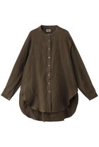 【生地の可能性/kijinokanosei】のヘンプチュニックシャツ 人気、トレンドファッション・服の通販 founy(ファニー) ファッション Fashion レディースファッション Fashion for Women トップス・カットソー Cut & Sew Tops シャツ・ブラウス・オフィスカジュアル Elegant Blouses & Button-Ups スリーブ Sleeve, Long Sleeve / Short Sleeve チュニック Tunic, Long Top ファブリック Fabric, Textile ロング Long, Long-Length thumbnail hemp hira カーキ|ID: prp329100004457661 ipo3291000000035738732