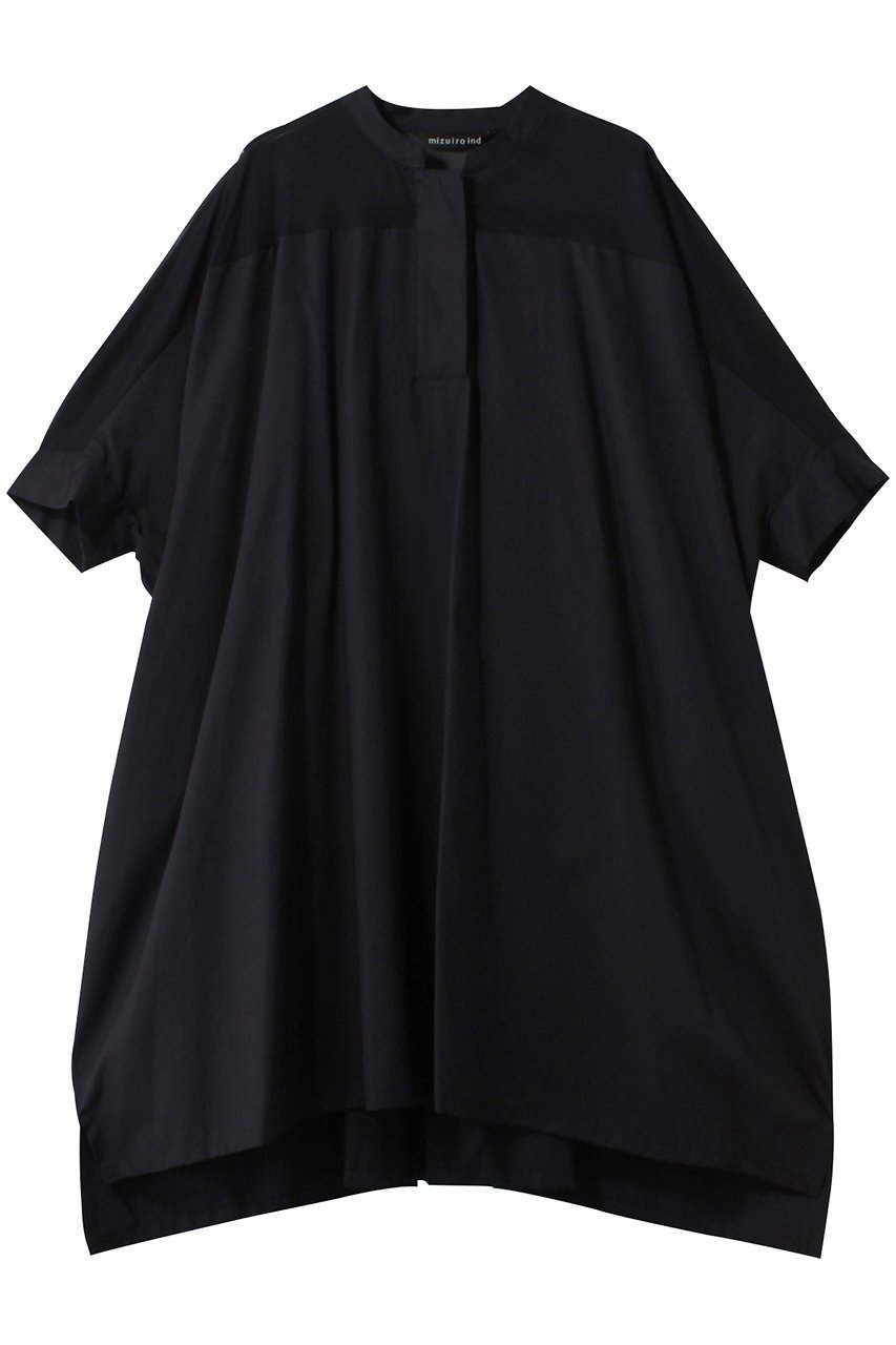 【ミズイロ インド/mizuiro ind】のsheer wide OP ワンピース インテリア・キッズ・メンズ・レディースファッション・服の通販 founy(ファニー) 　ファッション　Fashion　レディースファッション　Fashion for Women　ワンピース　Dresses　チュニック　Tunic Tops & Dresses　サマー　Summer, Summer Style　シアー　Sheer, See-Through　スリーブ　Sleeve, Long Sleeve / Short Sleeve　チュニック　Tunic, Long Top　ハーフ　Half, Half-Length　ワイド　Wide, Wide Fit　navy|ID: prp329100004457671 ipo3291000000032914417