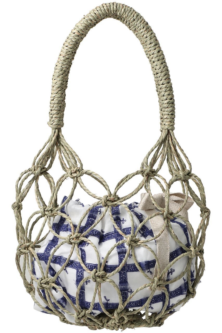 【生地の可能性/kijinokanosei】のsuika バッグ インテリア・キッズ・メンズ・レディースファッション・服の通販 founy(ファニー) 　ファッション　Fashion　レディースファッション　Fashion for Women　バッグ　Bags　シンプル　Simple, Minimal　今季　This Season, Current Season　夏　Summer　巾着　Drawstring Bag, Kinchaku　fluffy ホワイト/ブルー|ID: prp329100004458509 ipo3291000000035103534