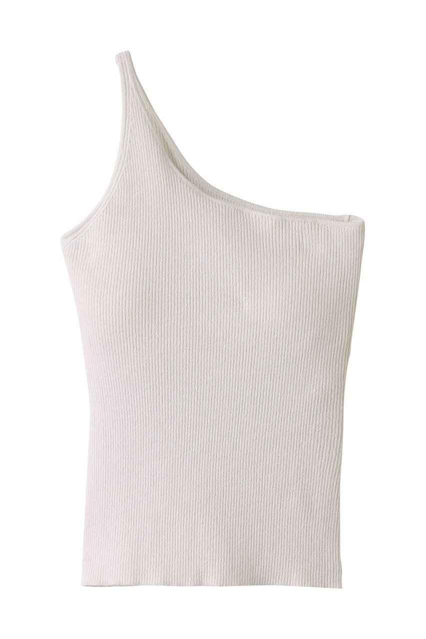 【ハー/HER.】のワンショルリブニットタンク インテリア・キッズ・メンズ・レディースファッション・服の通販 founy(ファニー) 　ファッション　Fashion　レディースファッション　Fashion for Women　トップス・カットソー　Cut & Sew Tops　ニット　Knit Tops & Sweaters　カジュアルプルオーバー・ニットトップス　Pullovers & Knit Tops / Casual Pullovers　カーディガン　Cardigan, Knitwear　サマー　Summer, Summer Style　ショルダー　Shoulder, Shoulder Strap　タンク　Tank Top, Sleeveless Top　デコルテ　Décolleté, Neckline　リネン　Linen, Linen Fabric　ホワイト|ID: prp329100004458522 ipo3291000000032930954