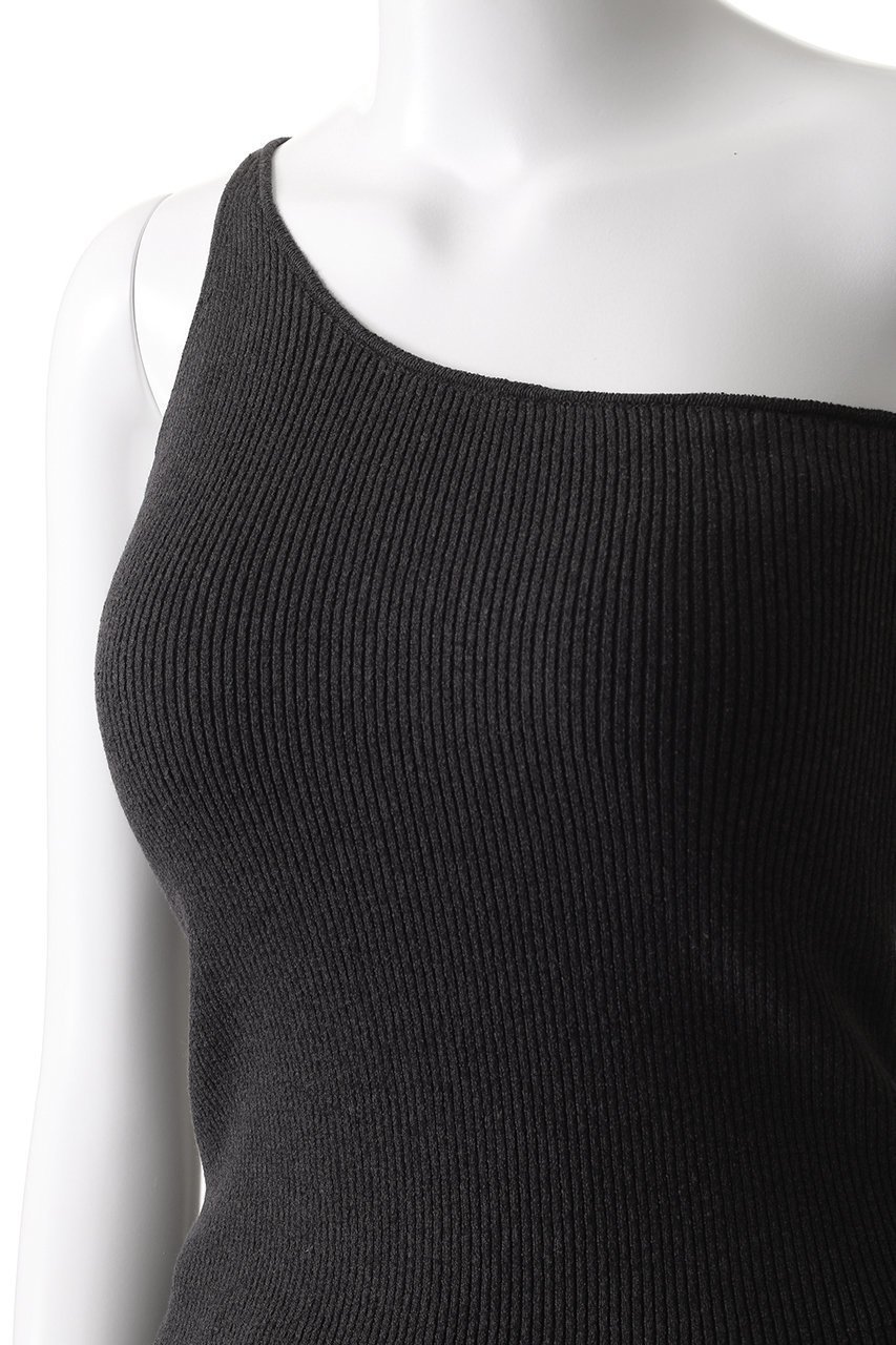 【ハー/HER.】のワンショルリブニットタンク 人気、トレンドファッション・服の通販 founy(ファニー) 　ファッション　Fashion　レディースファッション　Fashion for Women　トップス・カットソー　Cut & Sew Tops　ニット　Knit Tops & Sweaters　カジュアルプルオーバー・ニットトップス　Pullovers & Knit Tops / Casual Pullovers　カーディガン　Cardigan, Knitwear　サマー　Summer, Summer Style　ショルダー　Shoulder, Shoulder Strap　タンク　Tank Top, Sleeveless Top　デコルテ　Décolleté, Neckline　リネン　Linen, Linen Fabric　other-5|ID: prp329100004458522 ipo3291000000032930993